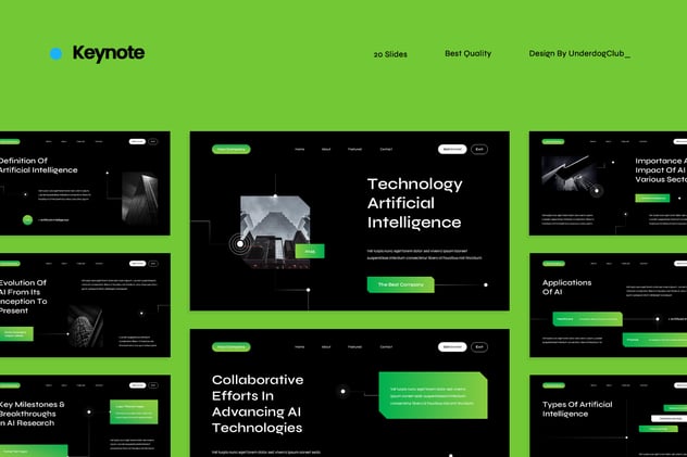 科技技术人工智能keynote模板 - 顶尖PPT