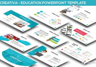 30页12种主题配色教育培训行业PPT模板 - 顶尖PPT