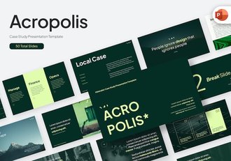 大气项目汇报案例研究商业合作多用途PPT模板 - 顶尖PPT