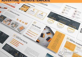 50页21种配色主题演讲报告keynote模板 - 顶尖PPT