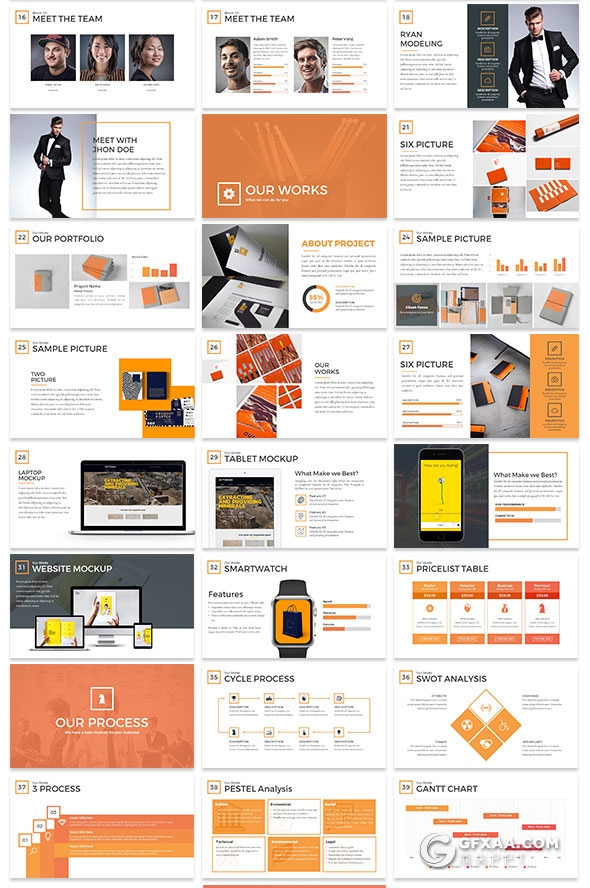50页21种配色主题演讲报告keynote模板 - 顶尖PPT
