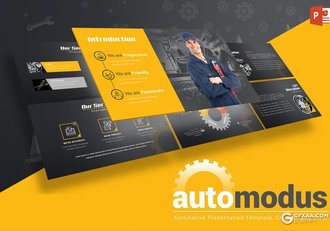 22页3种配色主题汽车工作主题PPT模板 - 顶尖PPT