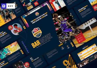 篮球体育赛事主题演讲展示Keynote模板 - 顶尖PPT