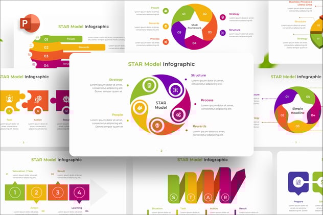 STAR模型信息图PPT模板 - 顶尖PPT