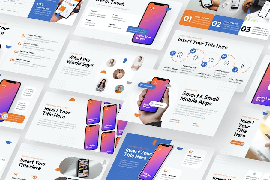 移动APP应用介绍宣传PPT模板 - 顶尖PPT
