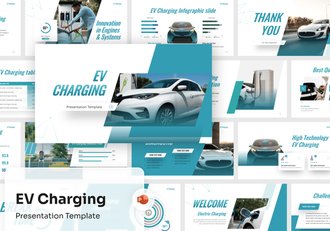 电动汽车充电桩PPT模板 - 顶尖PPT