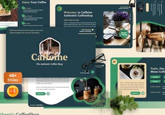 咖啡店铺品牌推广运营PPT模板 - 顶尖PPT