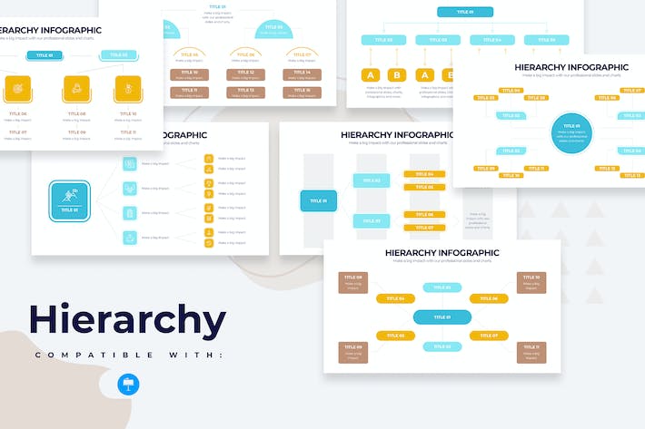 企业组织架构图业务层级结构Keynote模板 - 顶尖PPT