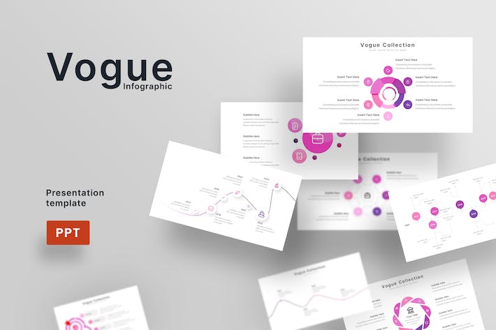 圆形循环图形要点信息图形图表PPT模板 - 顶尖PPT