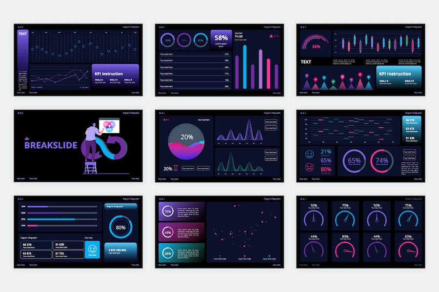 企业KPI绩效考核数据PPT模板 - 顶尖PPT