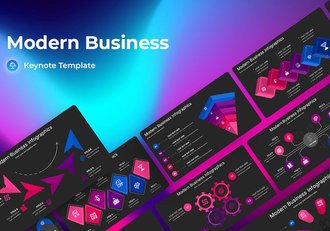 现代商业融资计划演讲Keynote模板 - 顶尖PPT