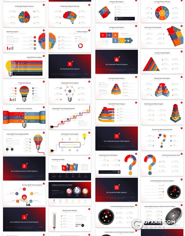513页大型欧美高端商务PPT模板6种配色主题 - 顶尖PPT