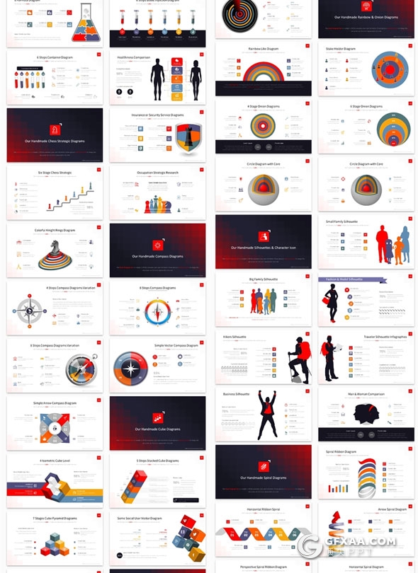 513页大型欧美高端商务PPT模板6种配色主题 - 顶尖PPT