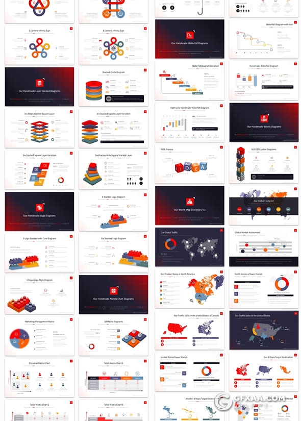 513页大型欧美高端商务PPT模板6种配色主题 - 顶尖PPT