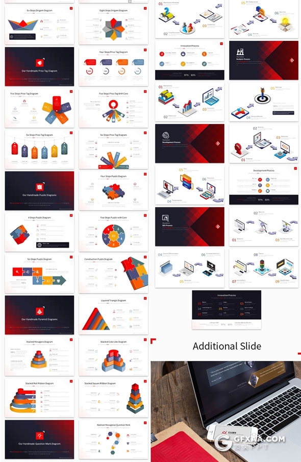 513页大型欧美高端商务PPT模板6种配色主题 - 顶尖PPT
