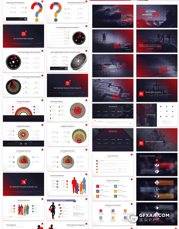 513页大型欧美高端商务PPT模板6种配色主题 - 顶尖PPT