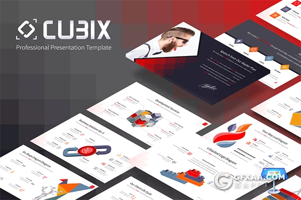 513页大型欧美高端商务keynote模板6种配色主题 - 顶尖PPT