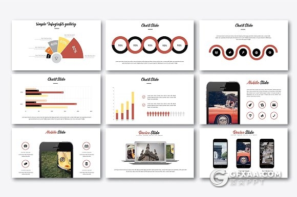 40页极简文艺大图片展示风格PPT模板 - 顶尖PPT