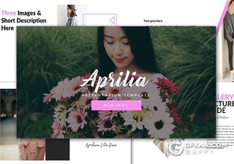 40页唯美文艺个人写真展示PPT模板 - 顶尖PPT