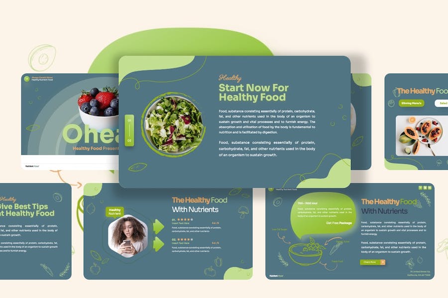 健康食品营养推介推广Keynote模板 - 顶尖PPT