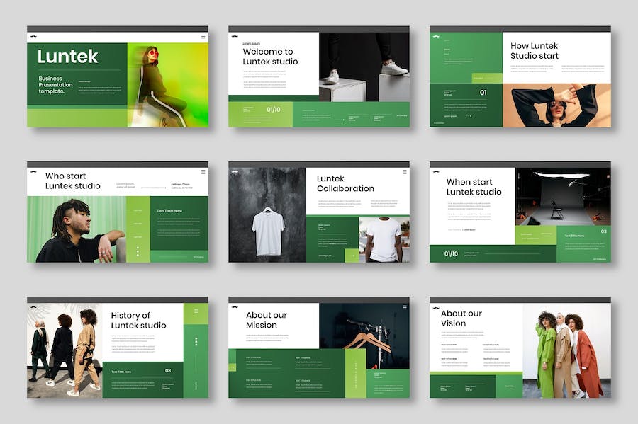 绿色环保理念商务企业宣传PPT模板 - 顶尖PPT