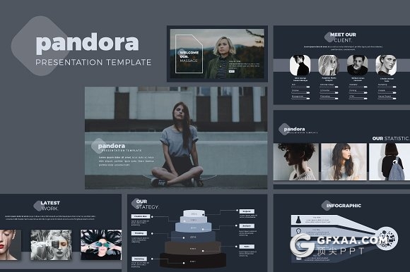 55页深色时尚流行风格PPT模板 - 顶尖PPT