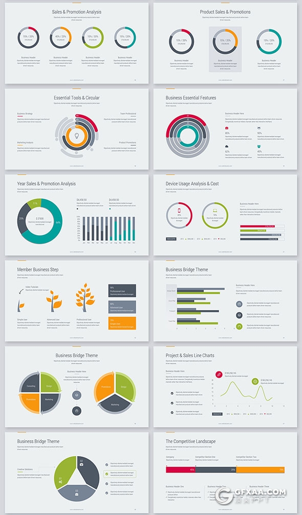 90页公司业务报告分析keynote模板 - 顶尖PPT