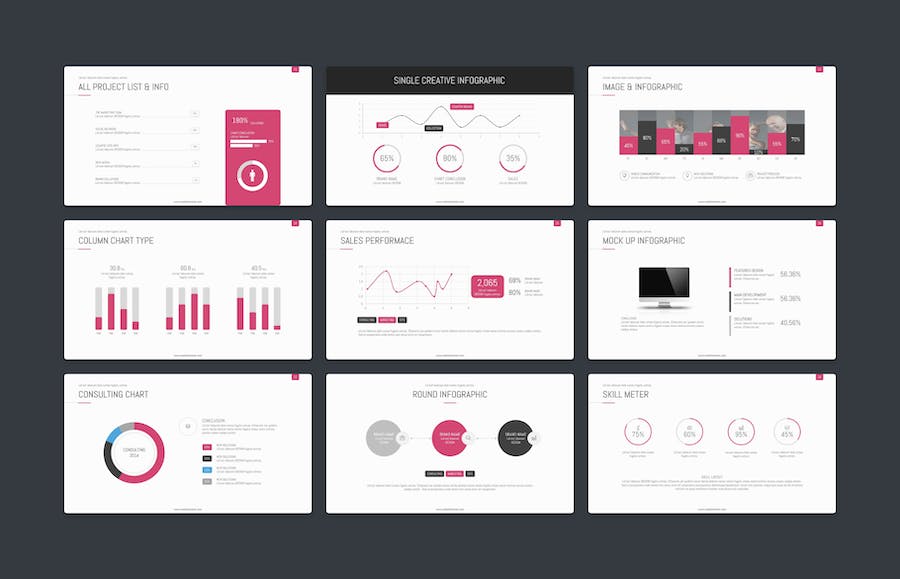 欧美创意黑底企业团队介绍商务通用PPT模板 - 顶尖PPT