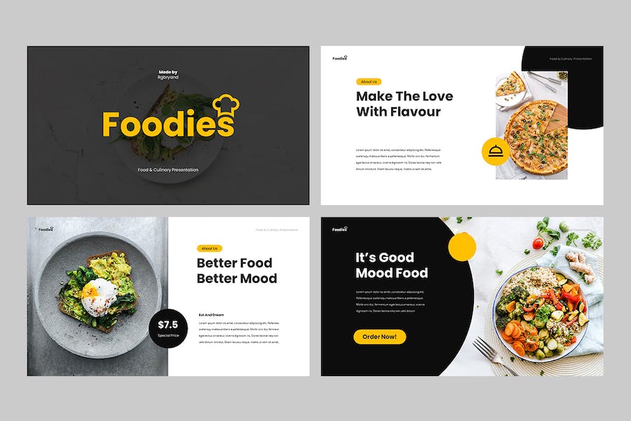 美食餐饮品牌宣传推介营销PPT模板 - 顶尖PPT