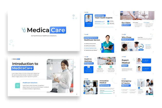 保健医学医疗PPT模板 - 顶尖PPT