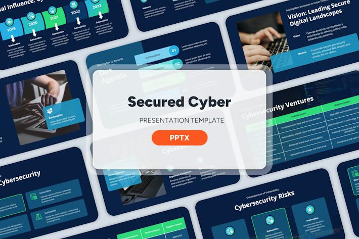 科技网络安全防护技术应用PPT模板 - 顶尖PPT