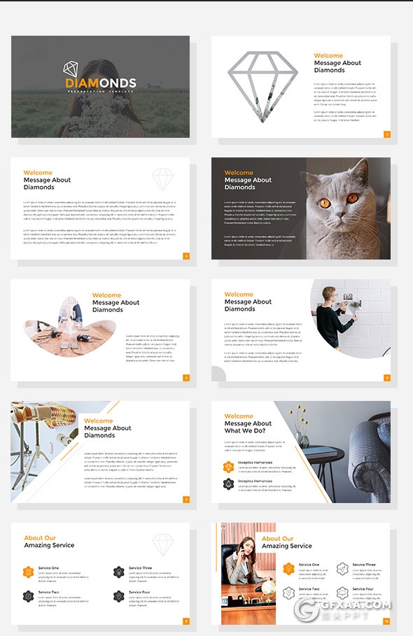 82页团队介绍作品展示通用PPT模板 - 顶尖PPT