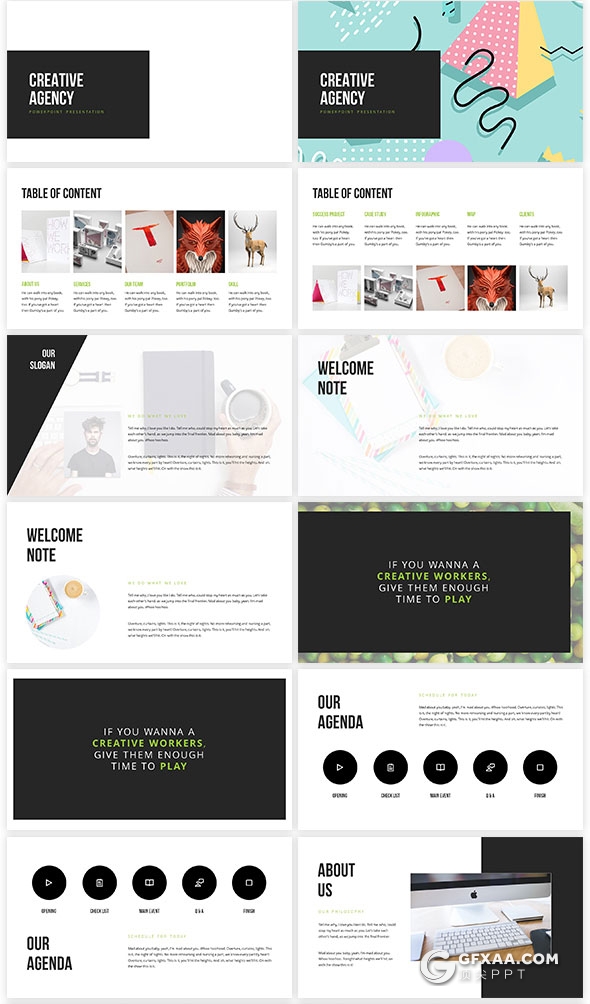 70多页扁平化商务风格keynote模板 - 顶尖PPT