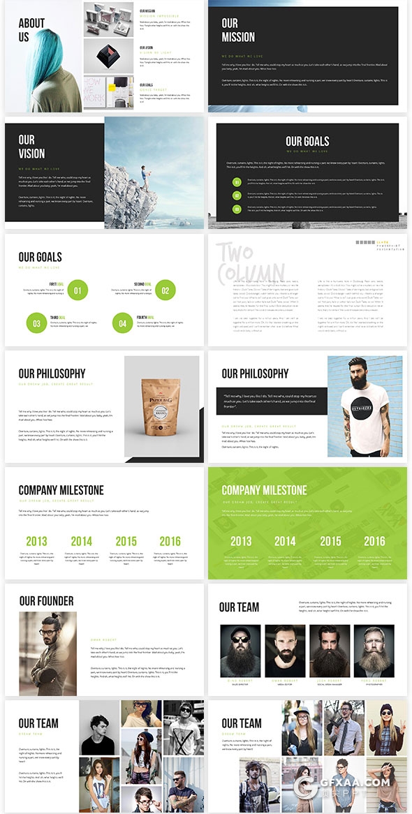 70多页扁平化商务风格keynote模板 - 顶尖PPT