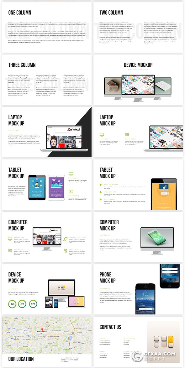 70多页扁平化商务风格keynote模板 - 顶尖PPT