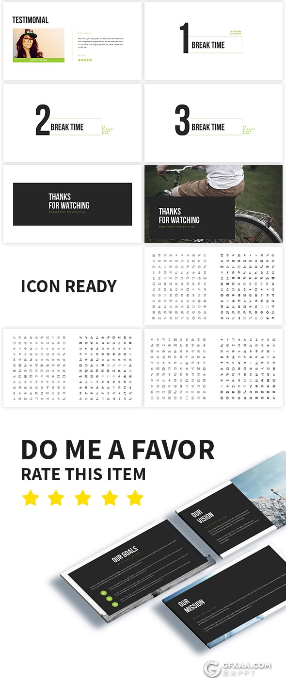 70多页扁平化商务风格keynote模板 - 顶尖PPT