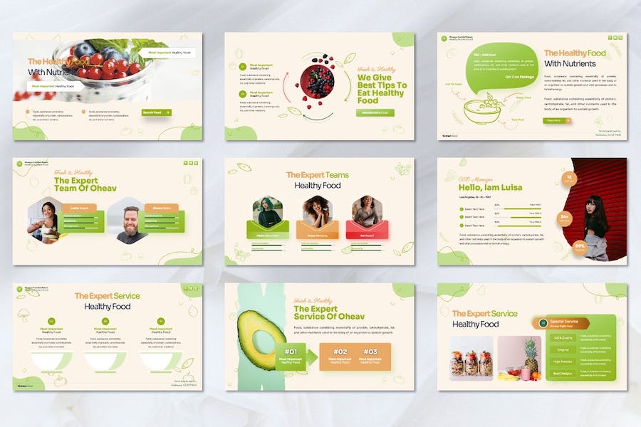 健康食品营养推介推广Keynote模板 - 顶尖PPT