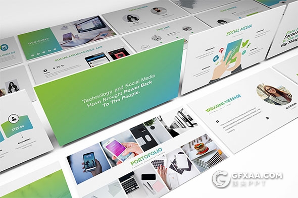 83页社交媒体分析统计谷歌公司PPT模板 - 顶尖PPT