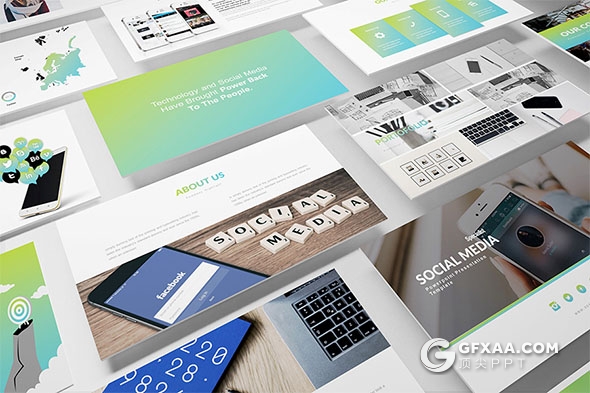 83页社交媒体分析统计谷歌公司PPT模板 - 顶尖PPT