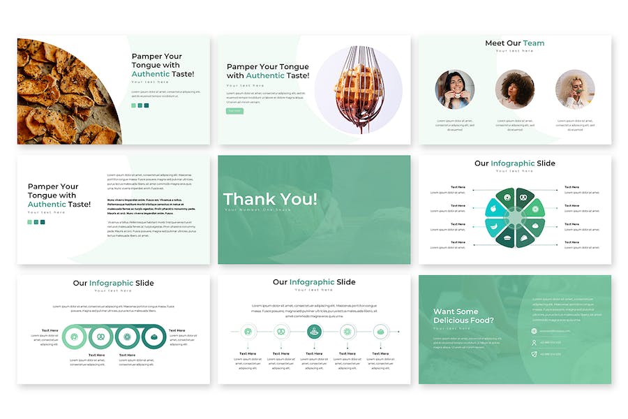 创意餐饮美食品牌推广演讲Keynote模板 - 顶尖PPT