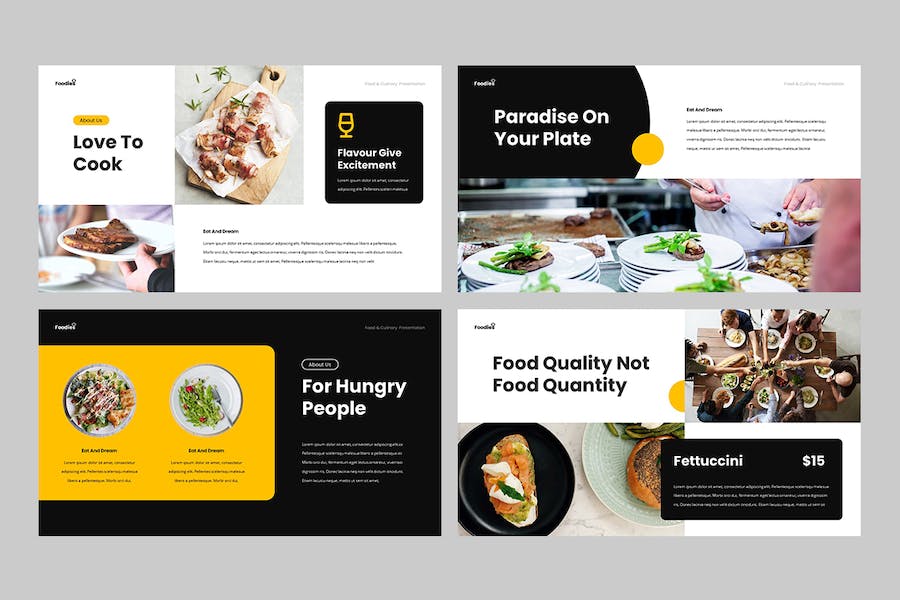 美食餐饮品牌宣传推介营销PPT模板 - 顶尖PPT