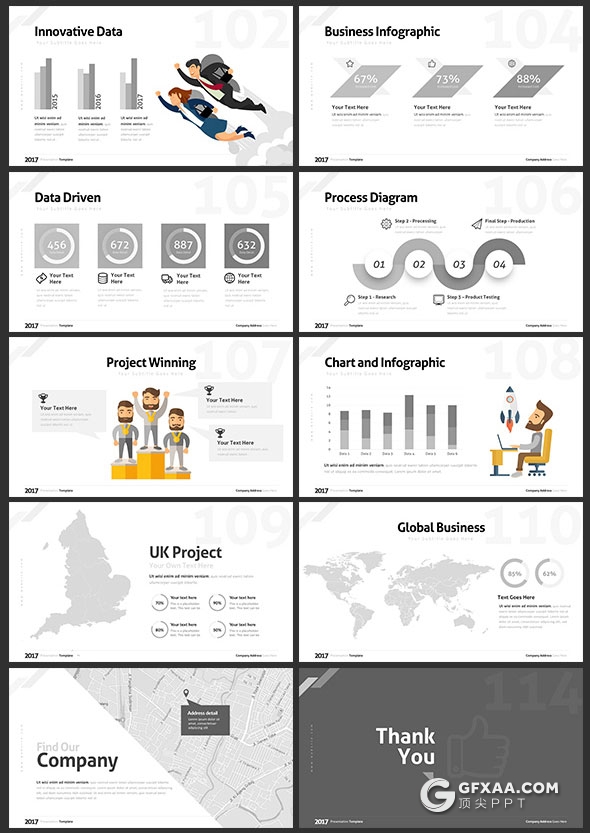 240页欧美高逼格PPT模板31种配色主题 - 顶尖PPT