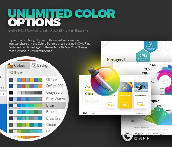 240页欧美高逼格PPT模板31种配色主题 - 顶尖PPT