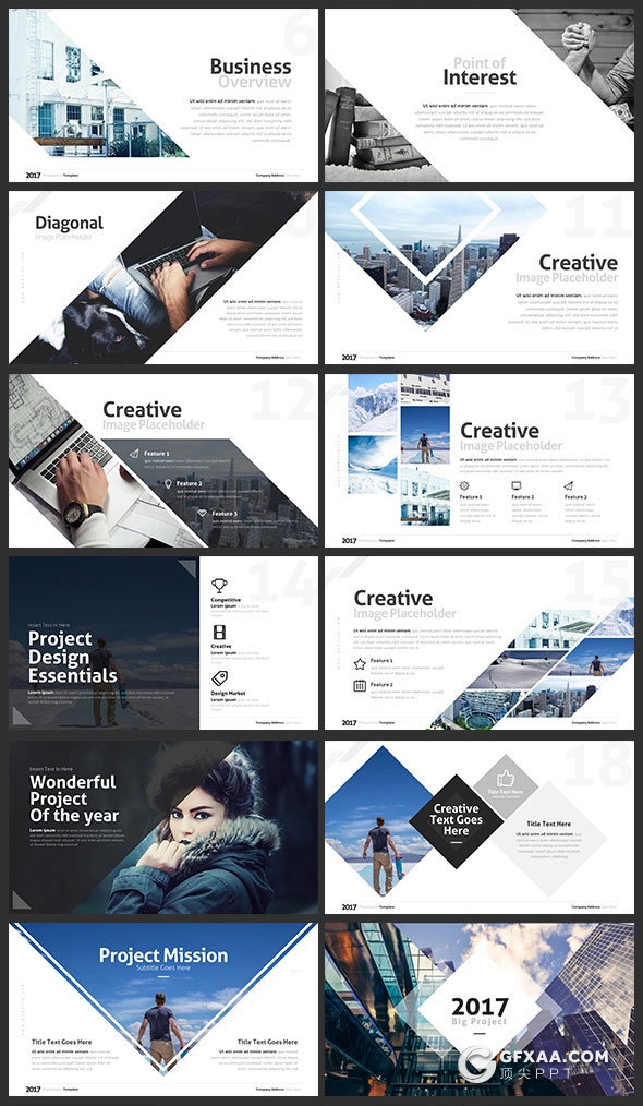 240页欧美高逼格PPT模板31种配色主题 - 顶尖PPT