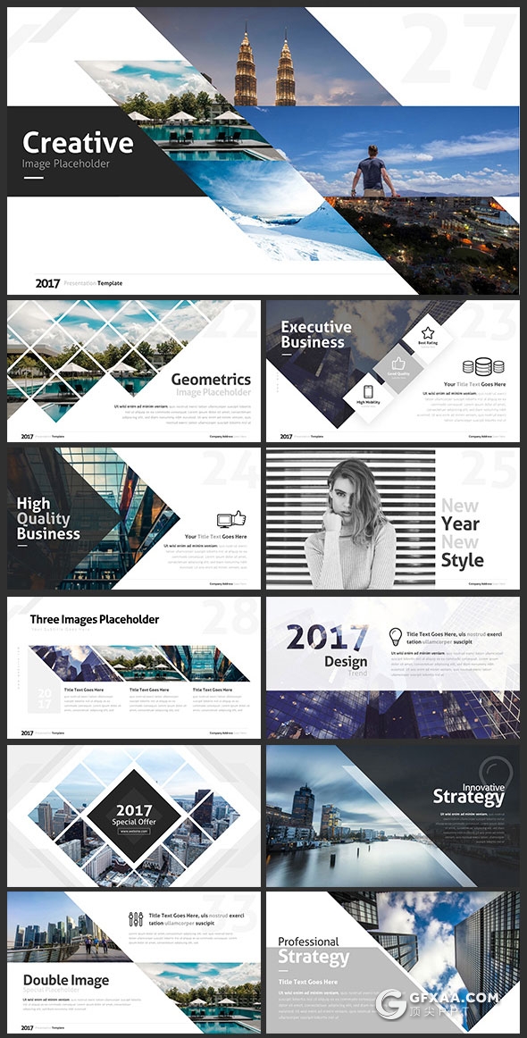 240页欧美高逼格PPT模板31种配色主题 - 顶尖PPT