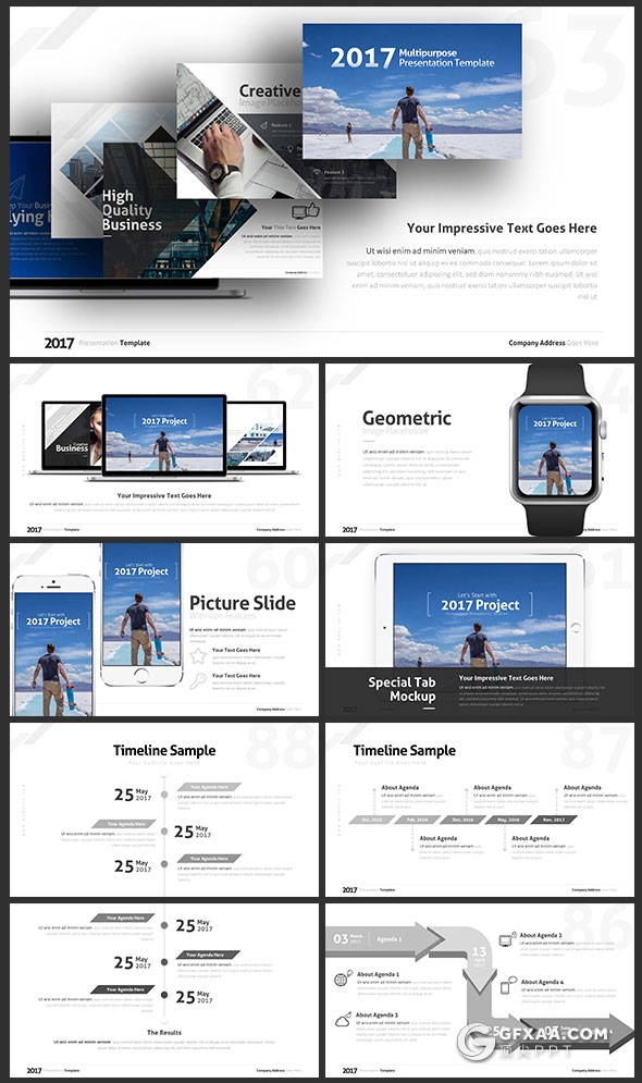 240页欧美高逼格PPT模板31种配色主题 - 顶尖PPT