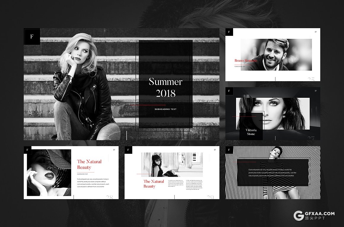 59页简约艺术杂志风格PPT模板 - 顶尖PPT