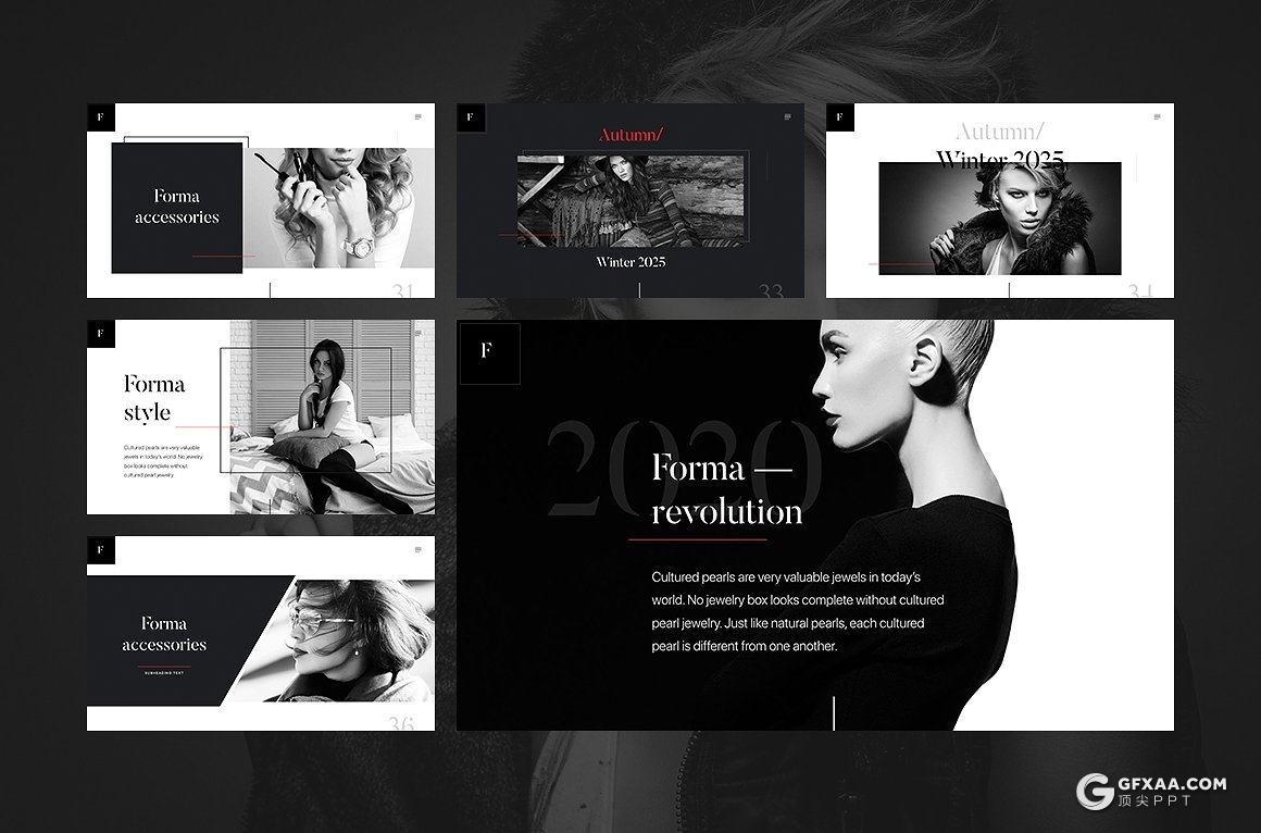 59页简约艺术杂志风格PPT模板 - 顶尖PPT