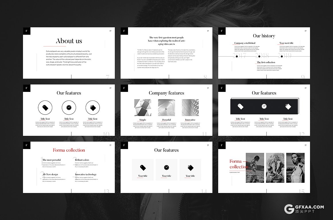 59页简约艺术杂志风格PPT模板 - 顶尖PPT