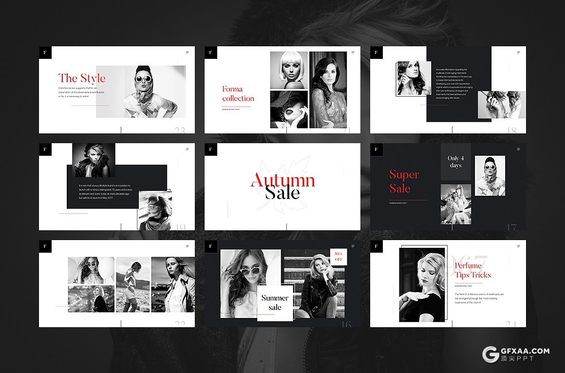 59页简约艺术杂志风格PPT模板 - 顶尖PPT